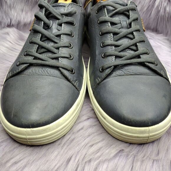 Bundle Of 2 Ecco Leather Danish Design Casual Shoes Mens Size 12 Blue Grey - Picture 12 of 16